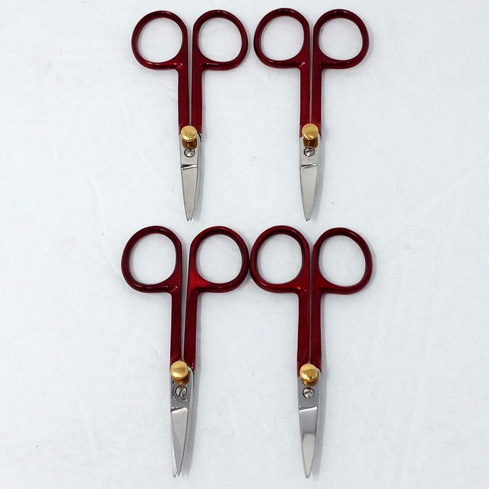 Sally Hansen Premier Spring Powered Locking Curved Blade Nail Scissor - Lot of 4